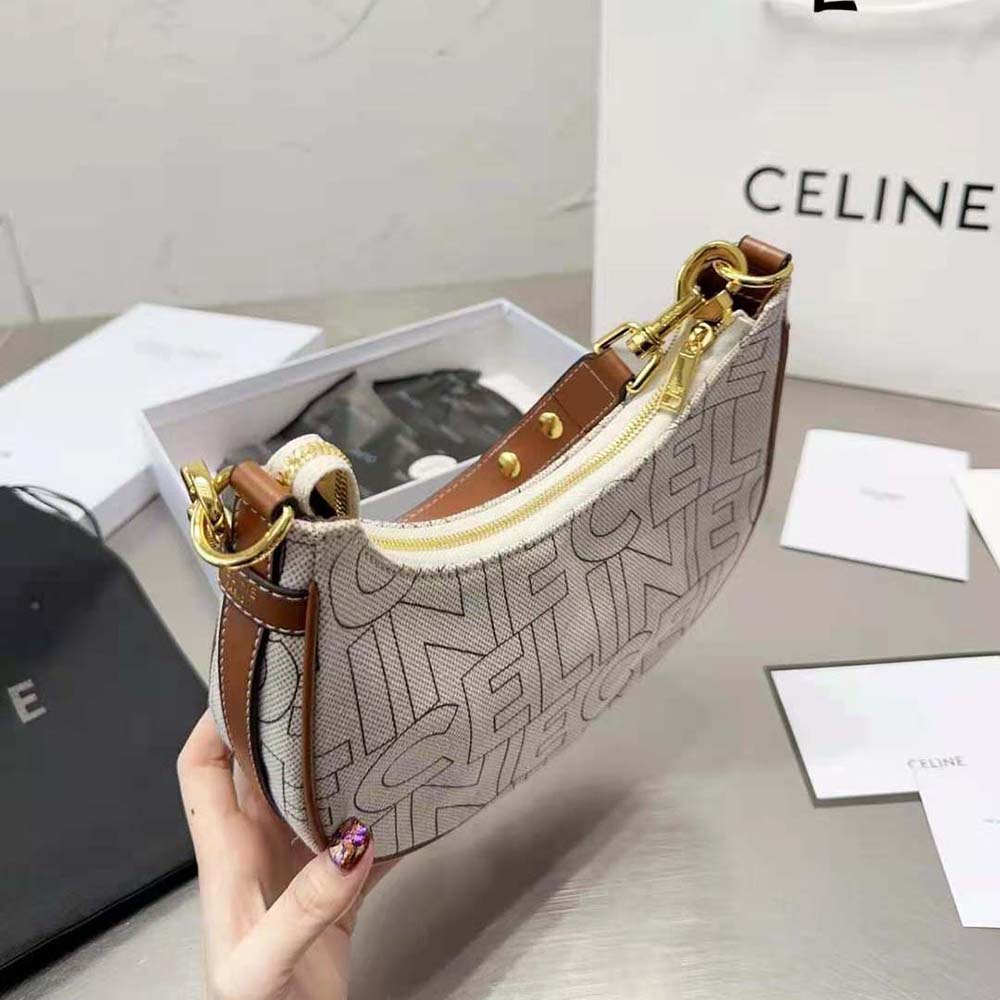 Celine Women Medium Ava Strap Bag in Textile with Celine All-Over Print - image 5