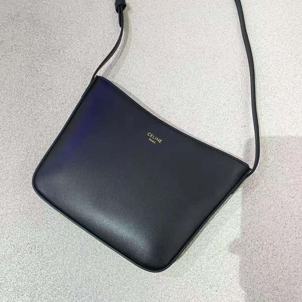 Celine Women Medium Celine Croque Bag in Shiny Calfskin-Black - image 6