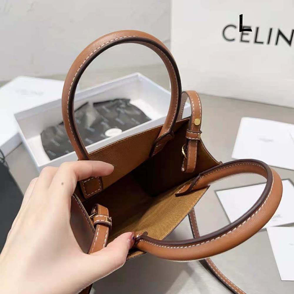 Celine Women Mini Vertical Cabas Celine in Textile with Celine All-Over Print - image 10