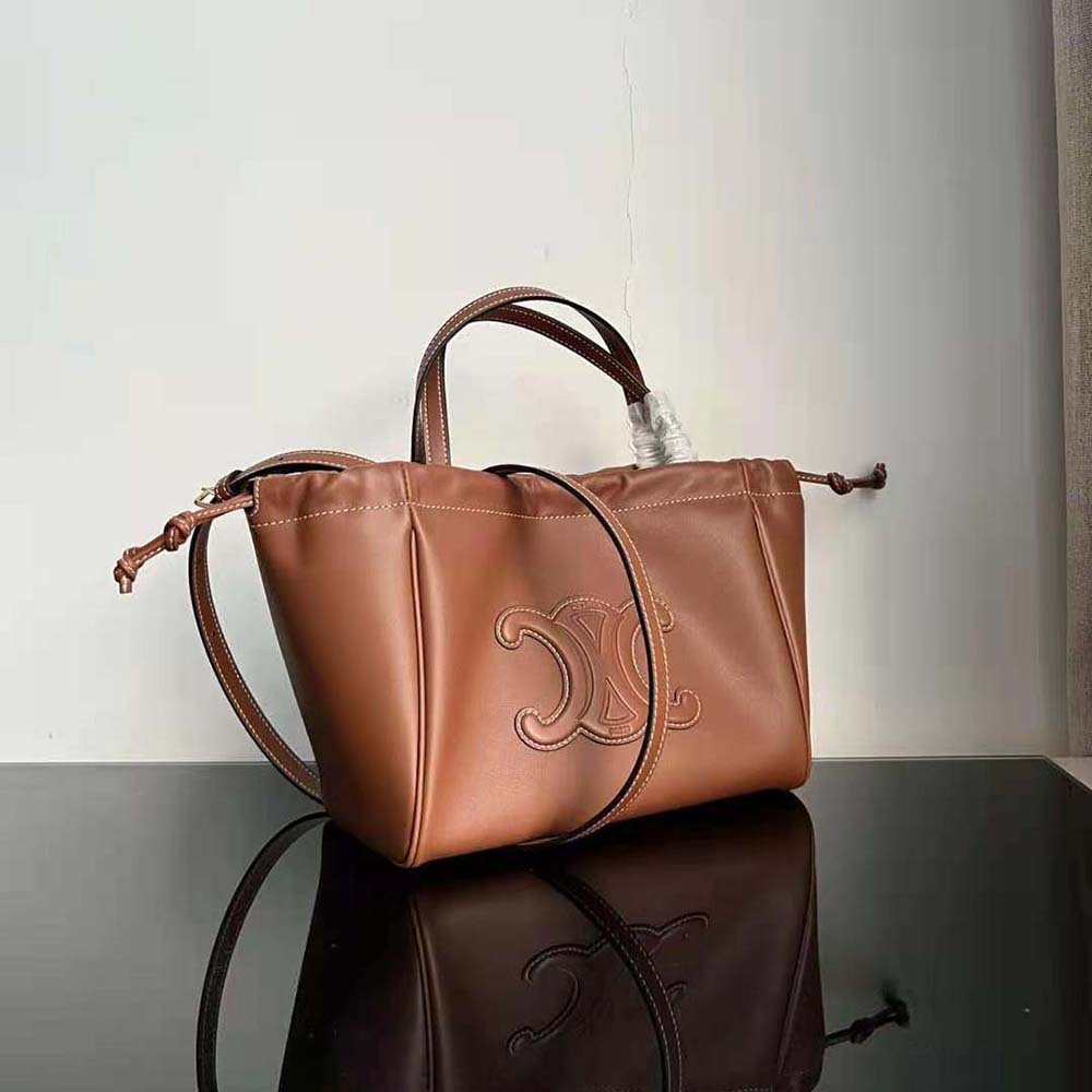 Celine Women Small Cabas Drawstring Cuir Triomphe in Smooth Calfskin - image 4