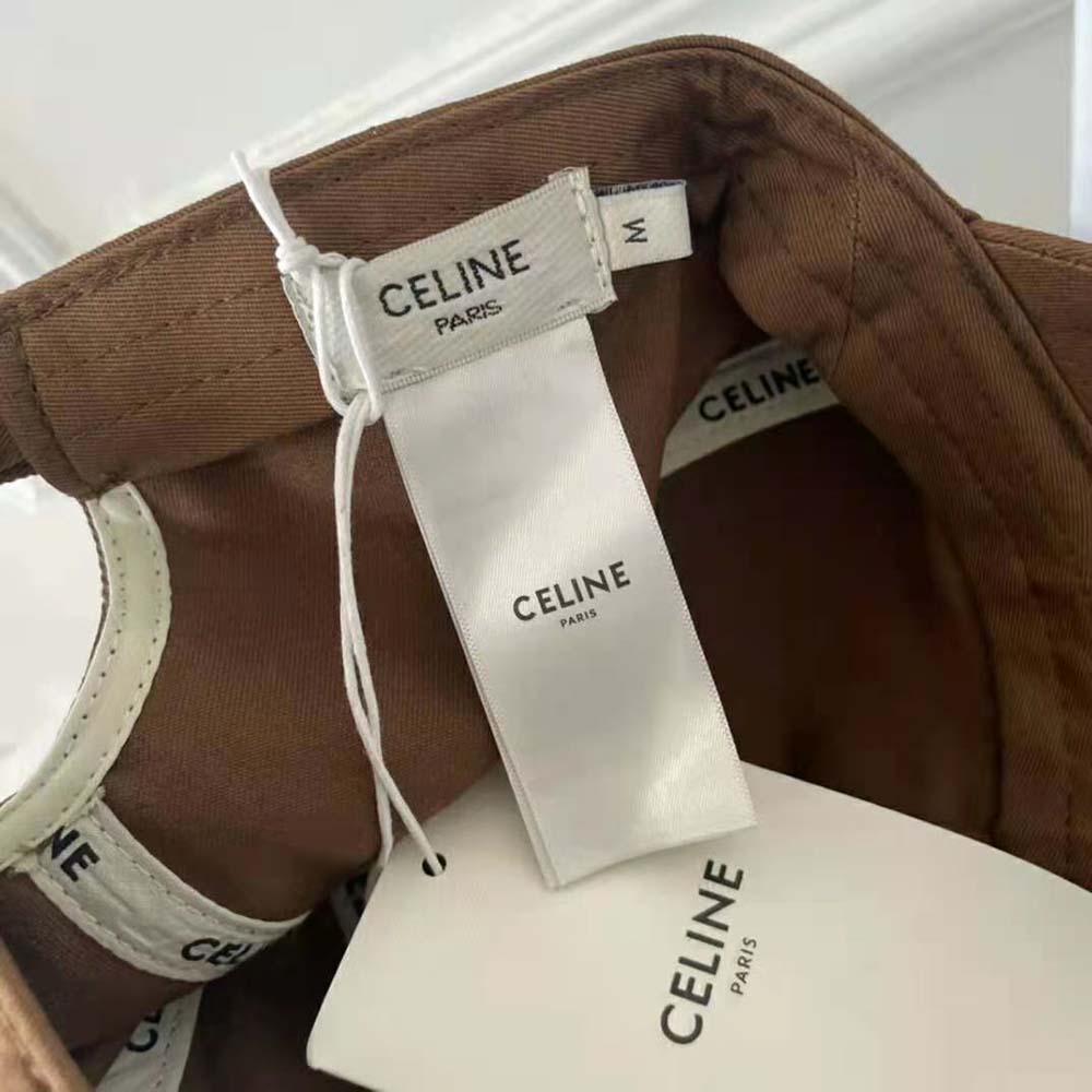Celine Women Triomphe Baseball Cap in Cotton - image 7