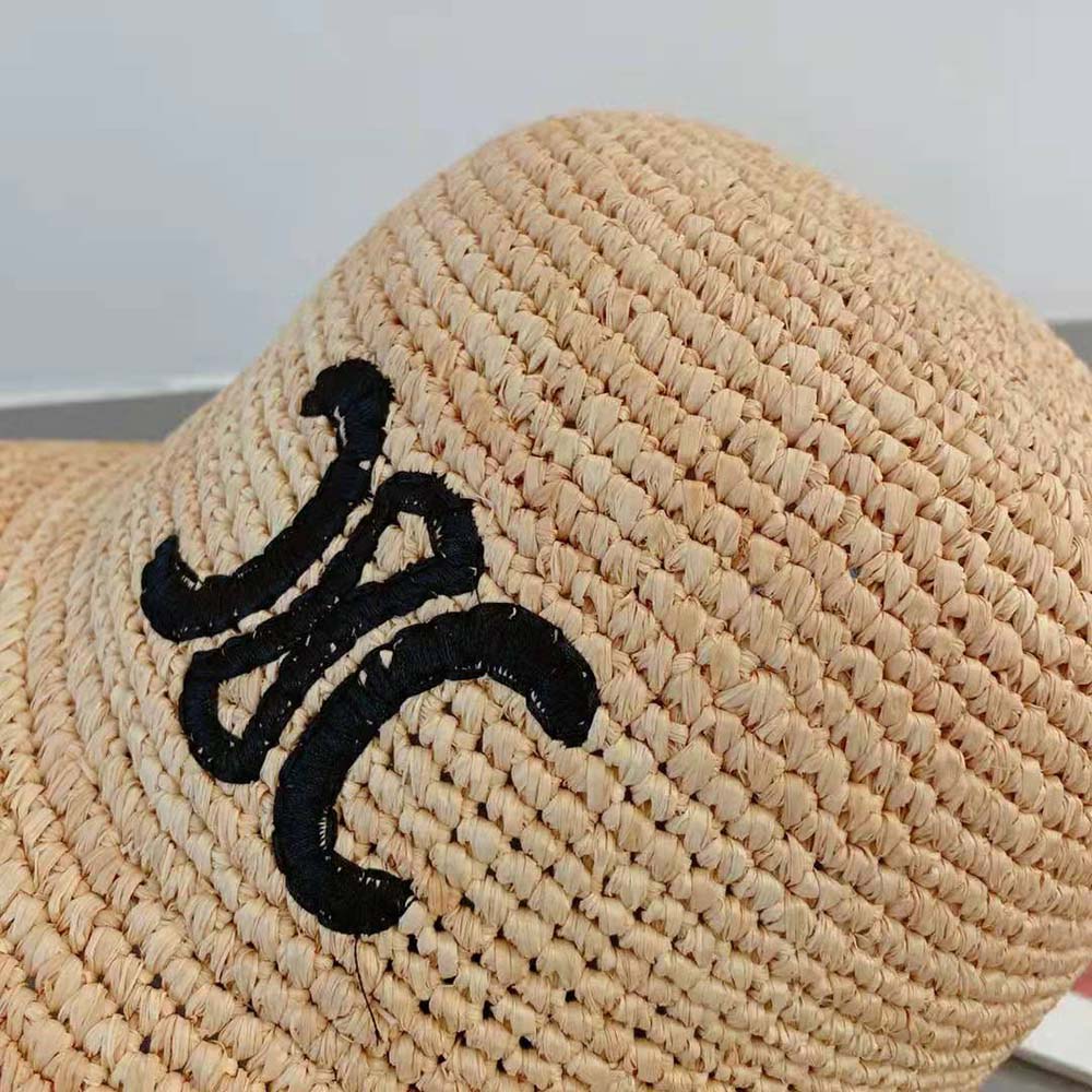Celine Women Triomphe Hat in Raphia - image 7