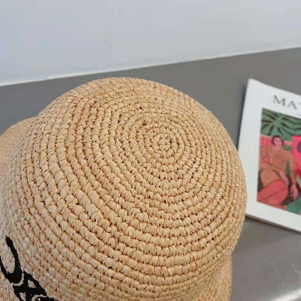Celine Women Triomphe Hat in Raphia - image 8
