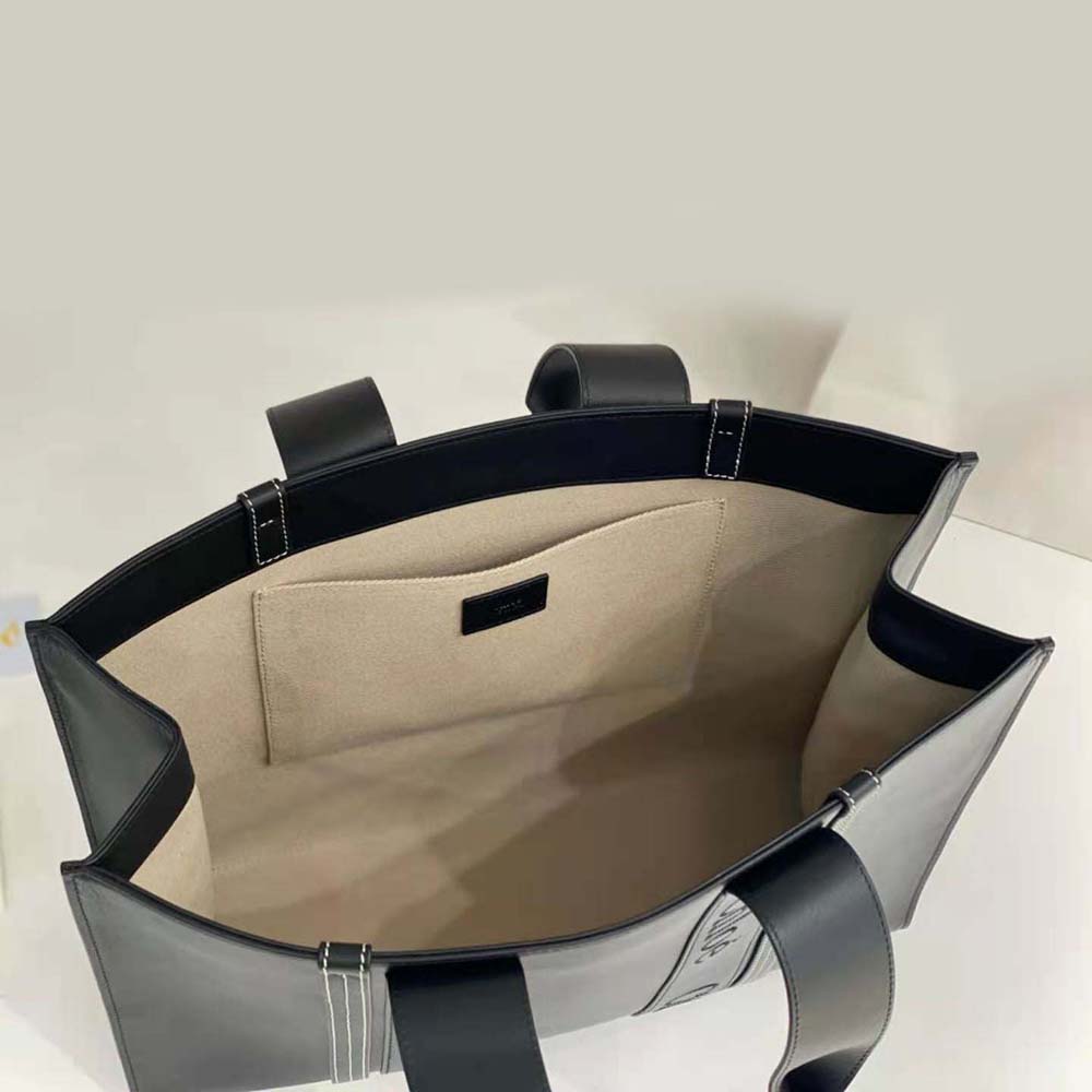 Chloe Women Large Woody Tote Bag with Embroidered Chloé Logo-Black - image 9