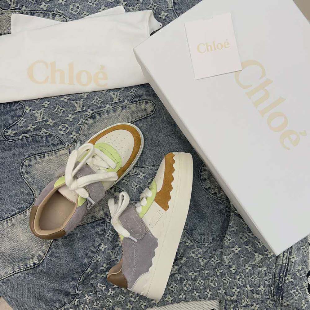 Chloe Women Lauren Sneaker with Strap-Brown - image 6