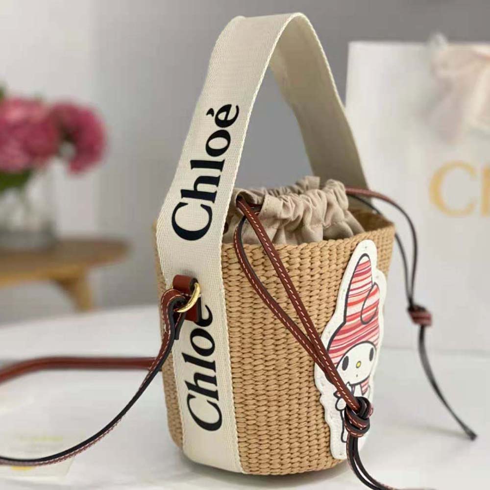 Chloe Women My Melody for Chloé Small Woody Basket - image 5