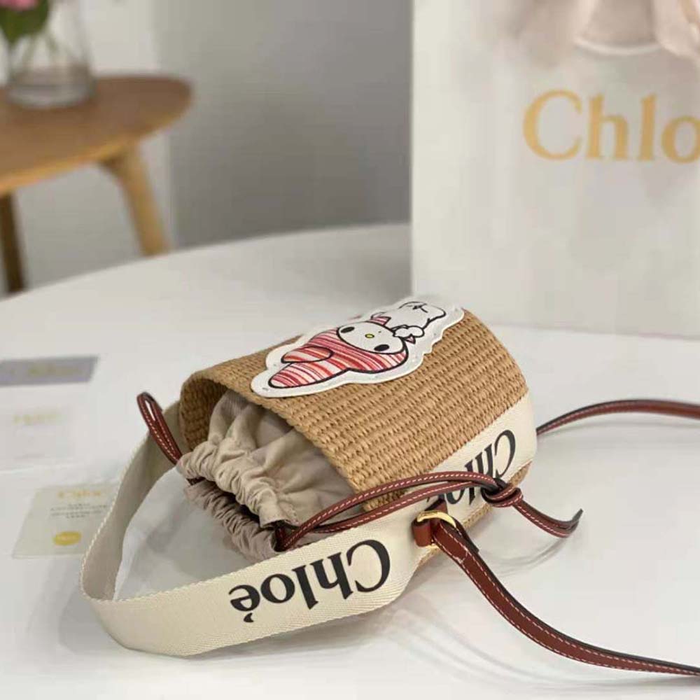 Chloe Women My Melody for Chloé Small Woody Basket - image 7