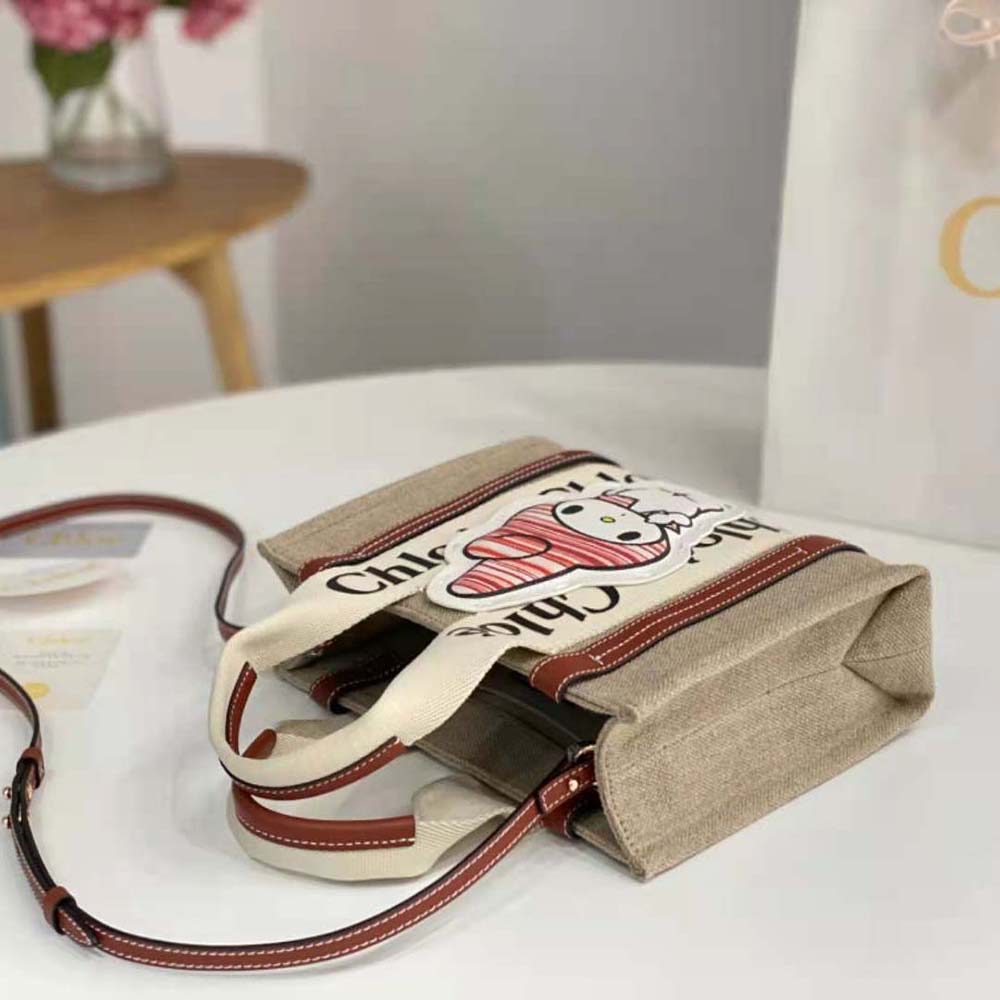 Chloe Women My Melody for Chloé Small Woody Tote Bag - image 7