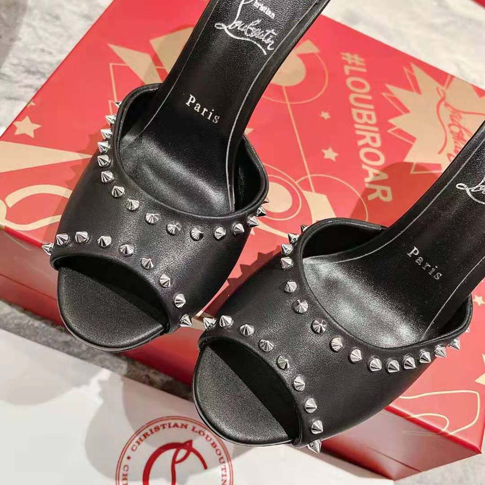 Christian Louboutin Women Me Dolly Spike 85 mm Sandals Nappa leather and Spikes-Black - image 8