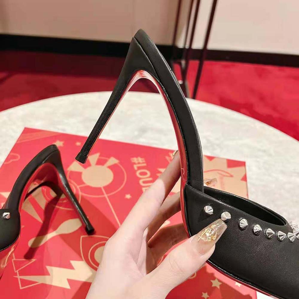 Christian Louboutin Women Me Dolly Spike 85 mm Sandals Nappa leather and Spikes-Black - image 9