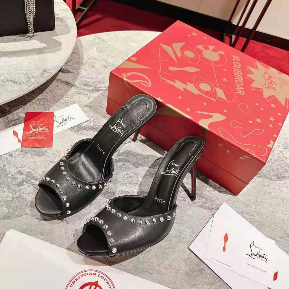 Christian Louboutin Women Me Dolly Spike 85 mm Sandals Nappa leather and Spikes-Black - image 4