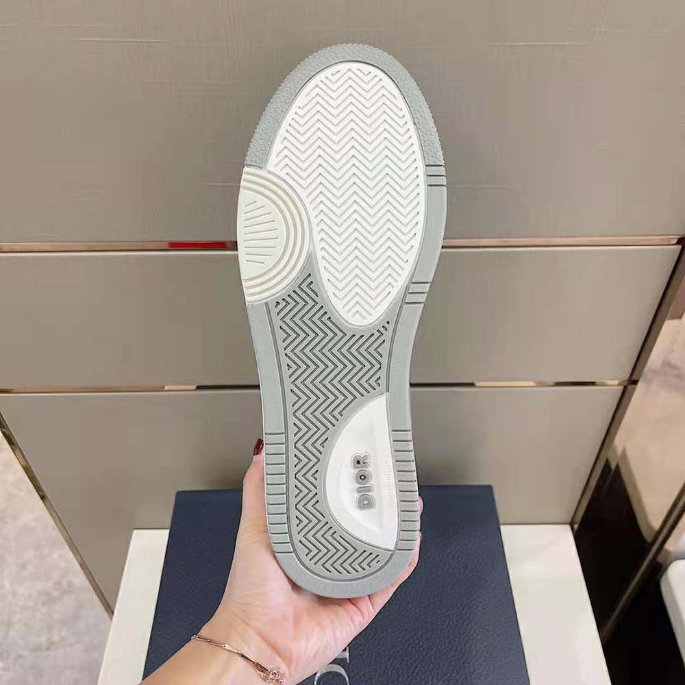 Dior Men B101 Sneaker Dior Gray Smooth Calfskin and CD Diamond Canvas - image 10