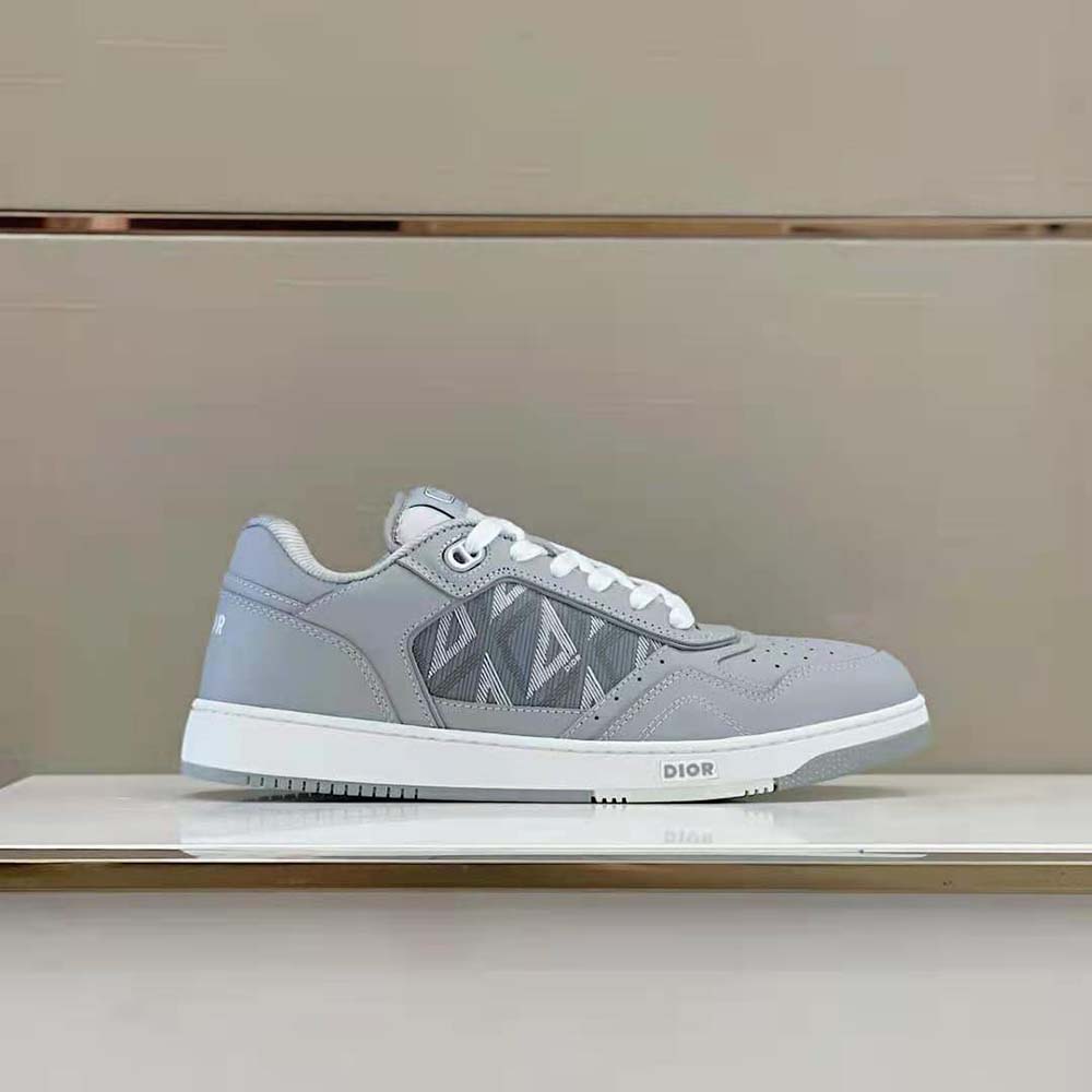Dior Men B101 Sneaker Dior Gray Smooth Calfskin and CD Diamond Canvas - image 5