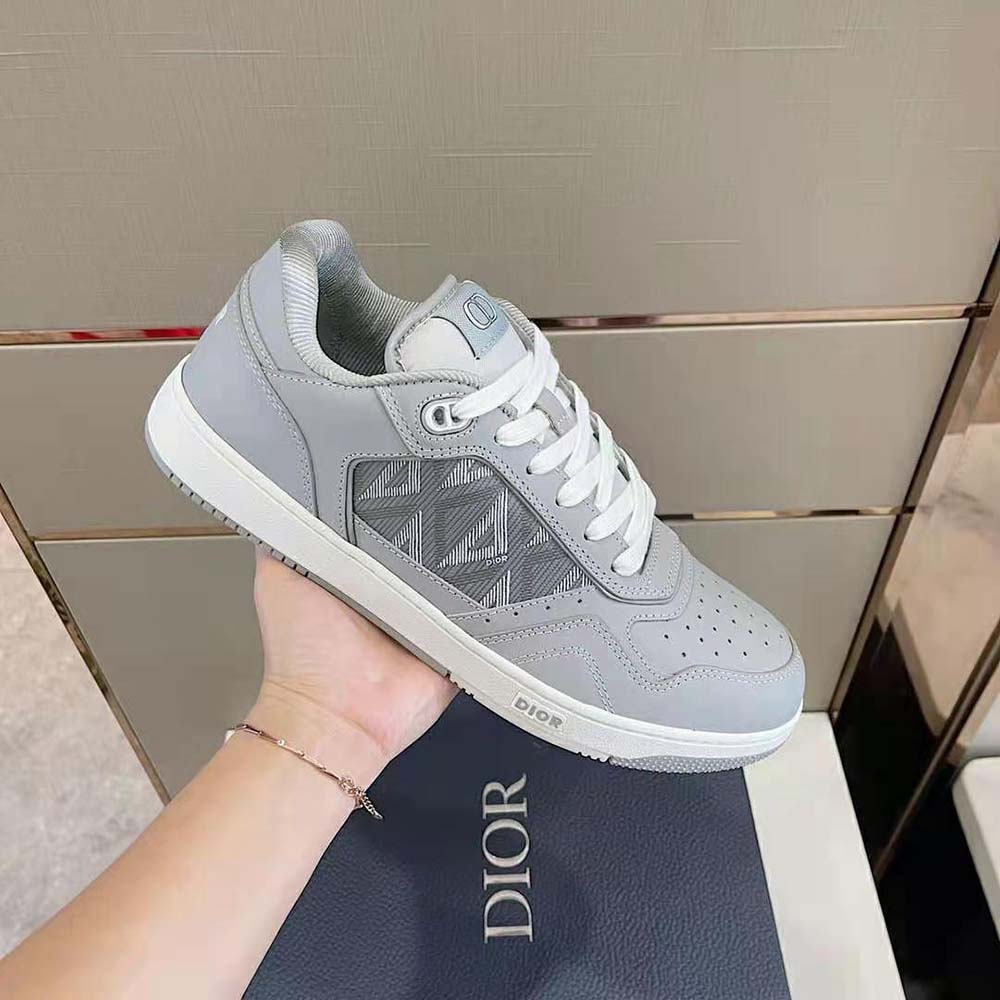 Dior Men B101 Sneaker Dior Gray Smooth Calfskin and CD Diamond Canvas - image 7