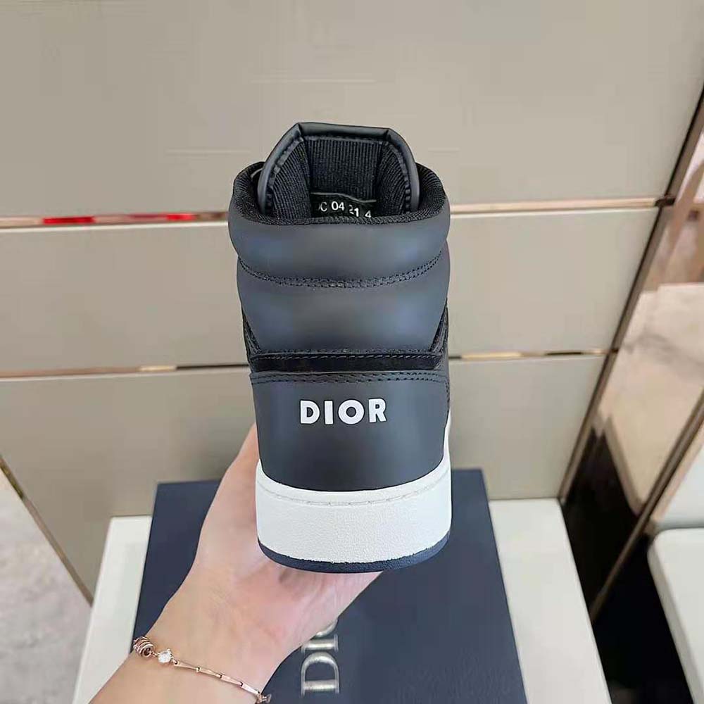 Dior Men B27 High-Top Sneaker Black Smooth Calfskin and CD Diamond Canvas - image 8