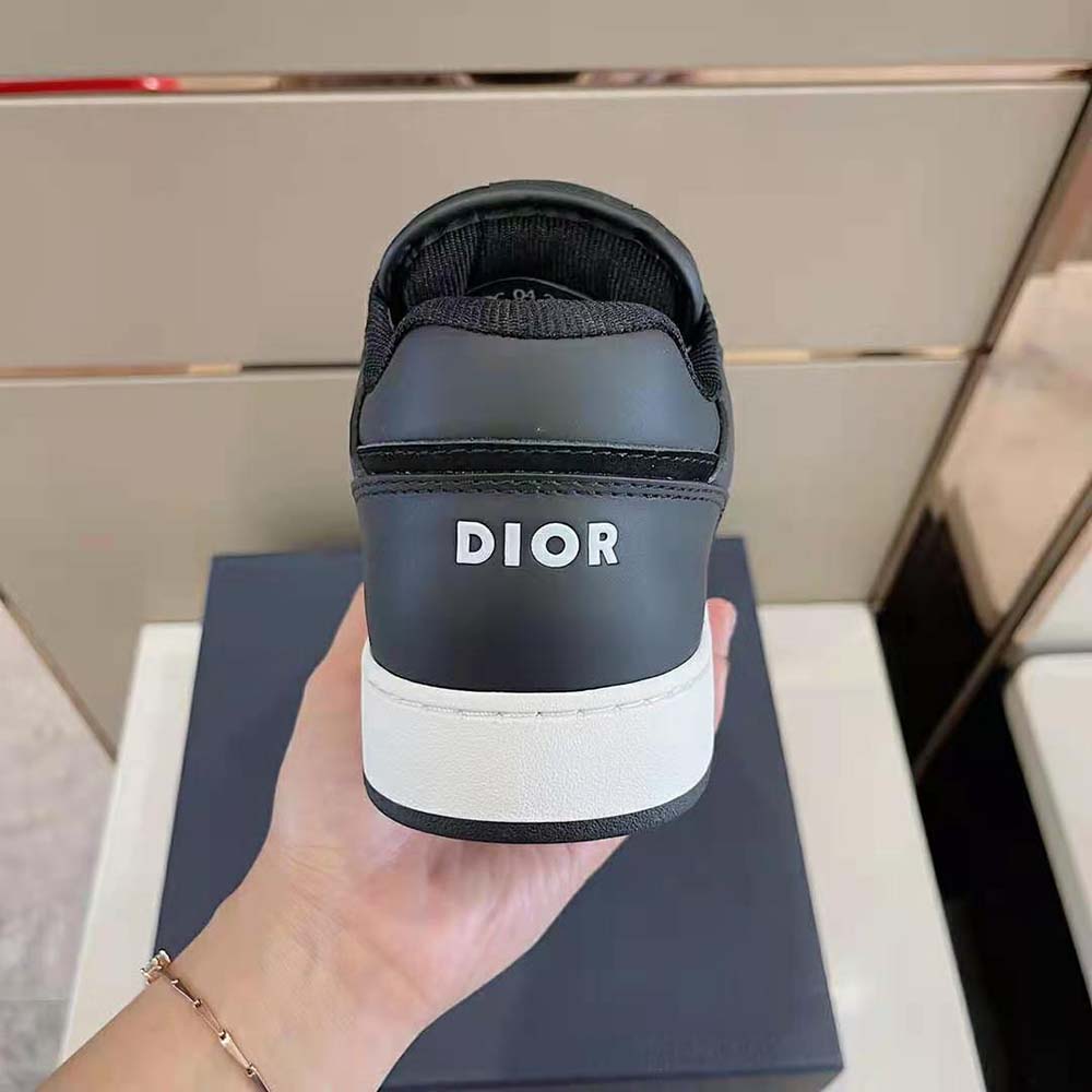 Dior Men B27 Low-Top Sneaker Black Smooth Calfskin and CD Diamond Canvas - image 8
