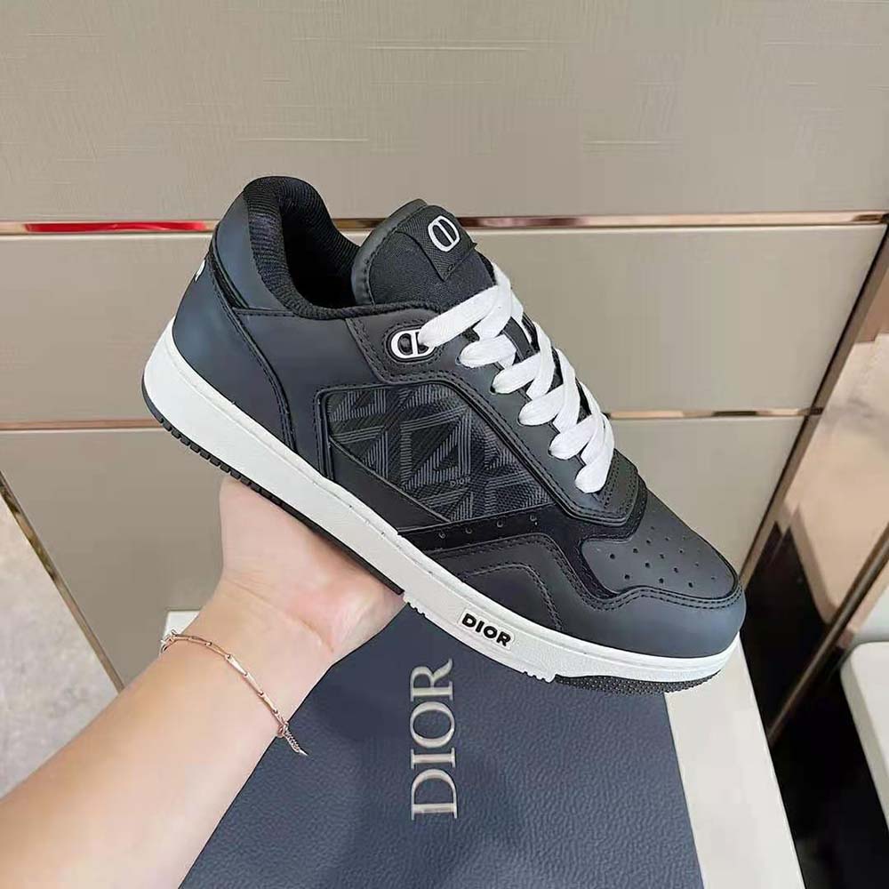 Dior Men B27 Low-Top Sneaker Black Smooth Calfskin and CD Diamond Canvas - image 7