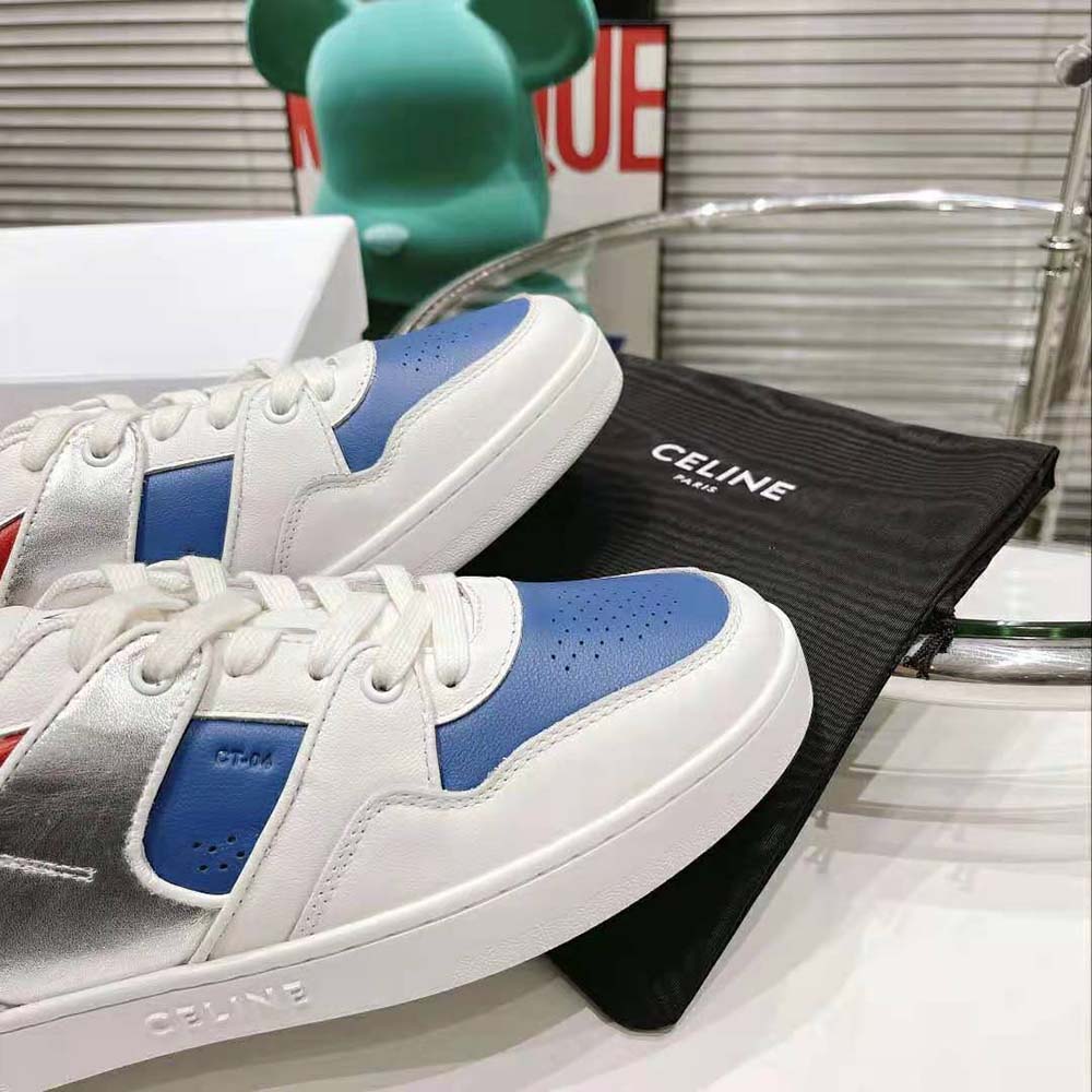 Celine Men CT-04 Celine Trainer Low Lace-up Sneaker in Metallic Calfskin and Calfskin - image 8