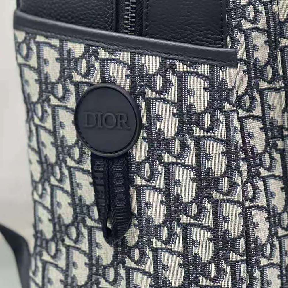 Dior Men Explorer Backpack Beige and Black Dior Oblique Jacquard - image 7