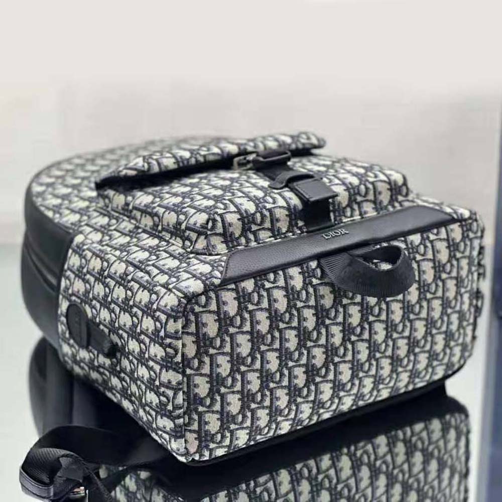 Dior Men Explorer Backpack Beige and Black Dior Oblique Jacquard - image 6