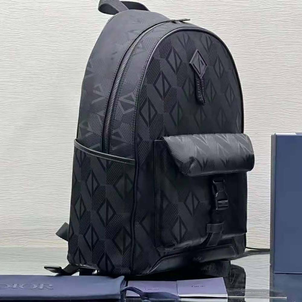 Dior Men Explorer Backpack Black CD Diamond Mirage Ski Capsule Nylon - image 4