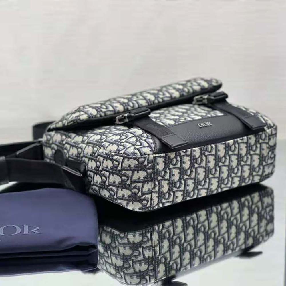 Dior Men Explorer Messenger Bag Beige and Black Dior Oblique Jacquard - image 7