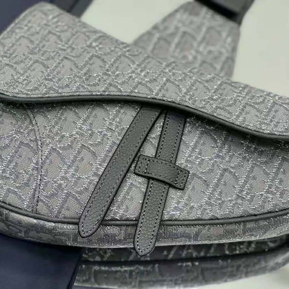 Dior Men Saddle Bag Ruthenium-Colored Dior Oblique Jacquard - image 6