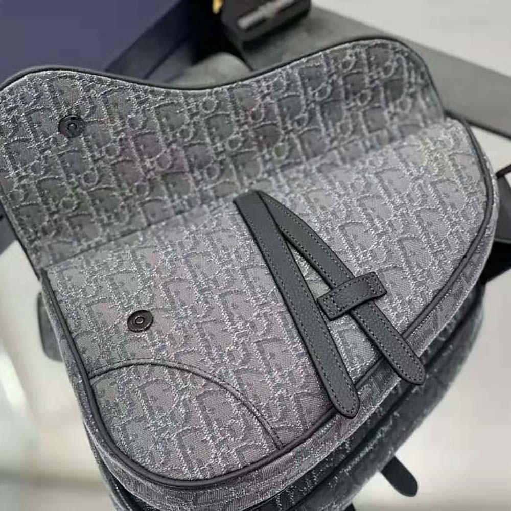 Dior Men Saddle Bag Ruthenium-Colored Dior Oblique Jacquard - image 8