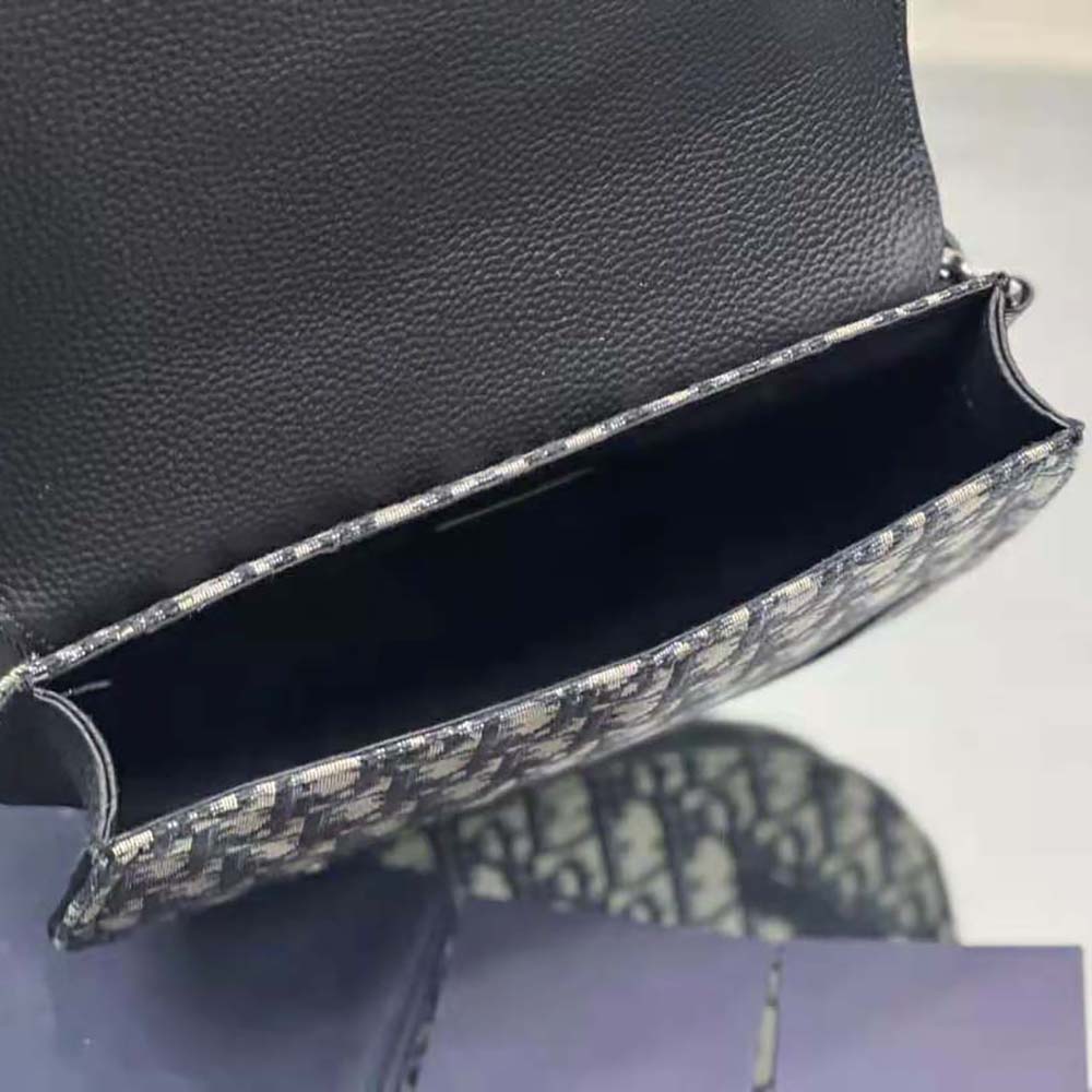 Dior Men Saddle Pouch Beige and Black Dior Oblique Jacquard - image 8