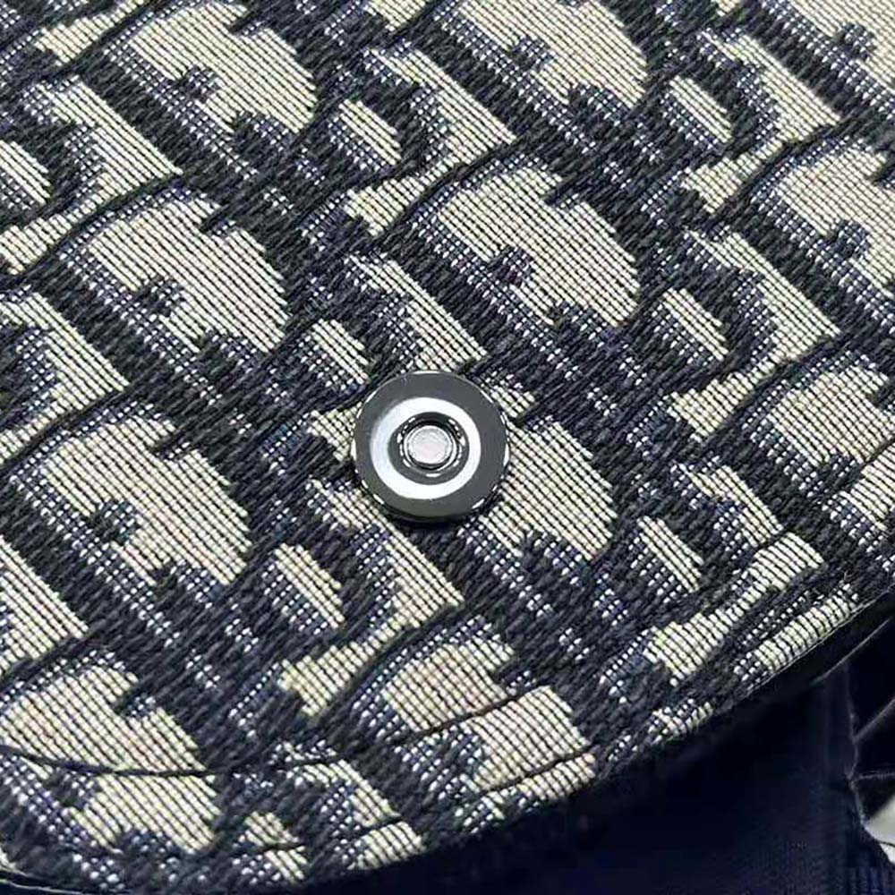 Dior Men Saddle Pouch Beige and Black Dior Oblique Jacquard - image 9