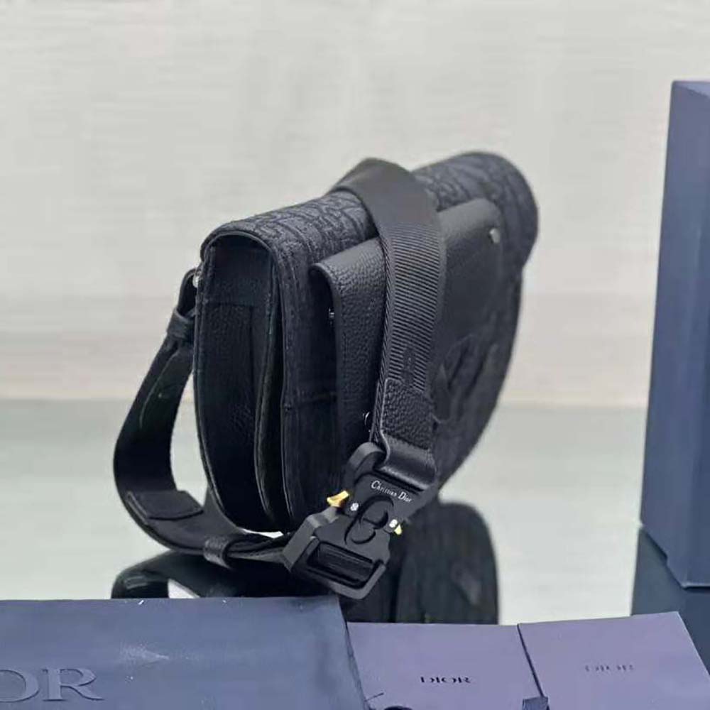 Dior Men Saddle Pouch Black Dior Oblique Jacquard - image 4