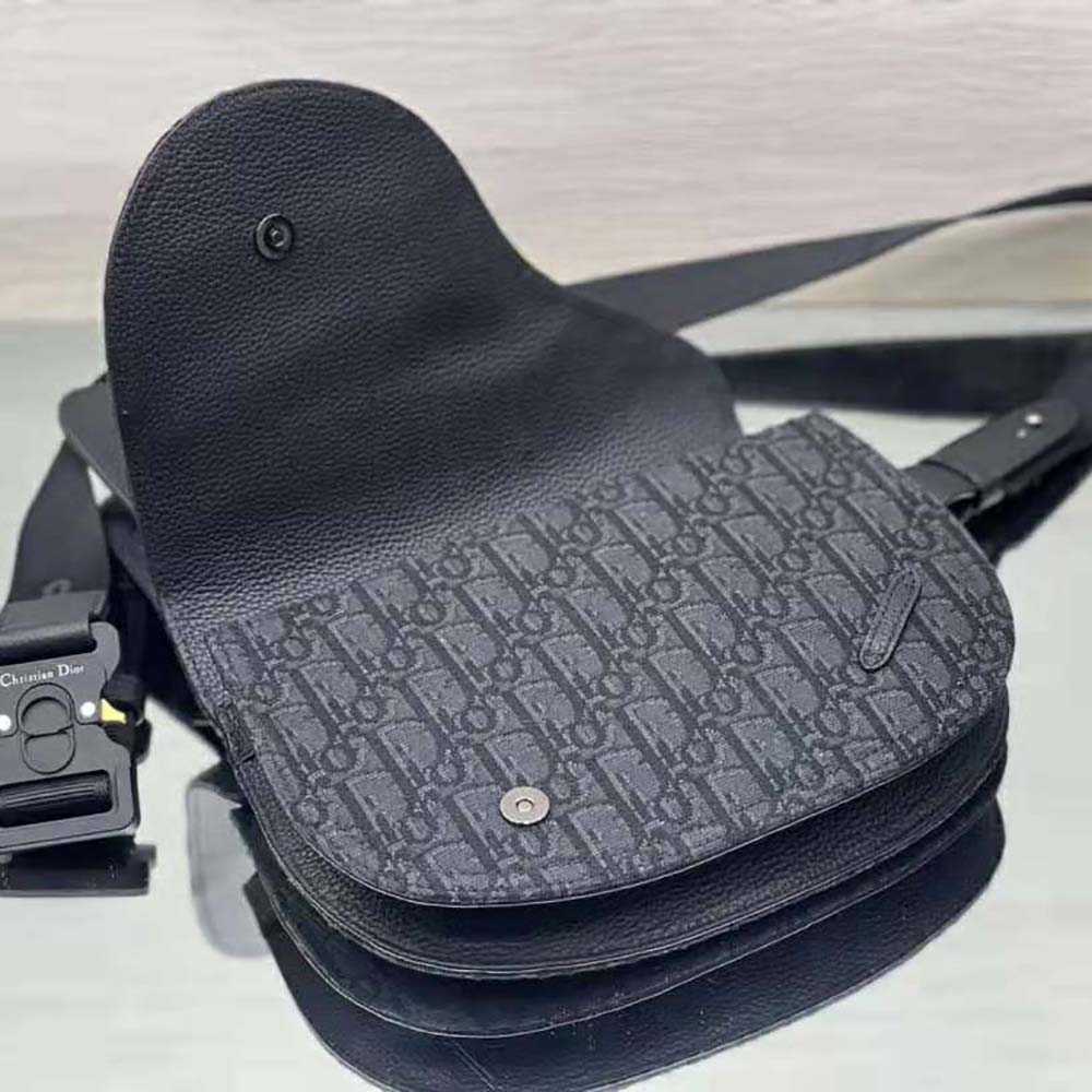 Dior Men Saddle Pouch Black Dior Oblique Jacquard - image 7