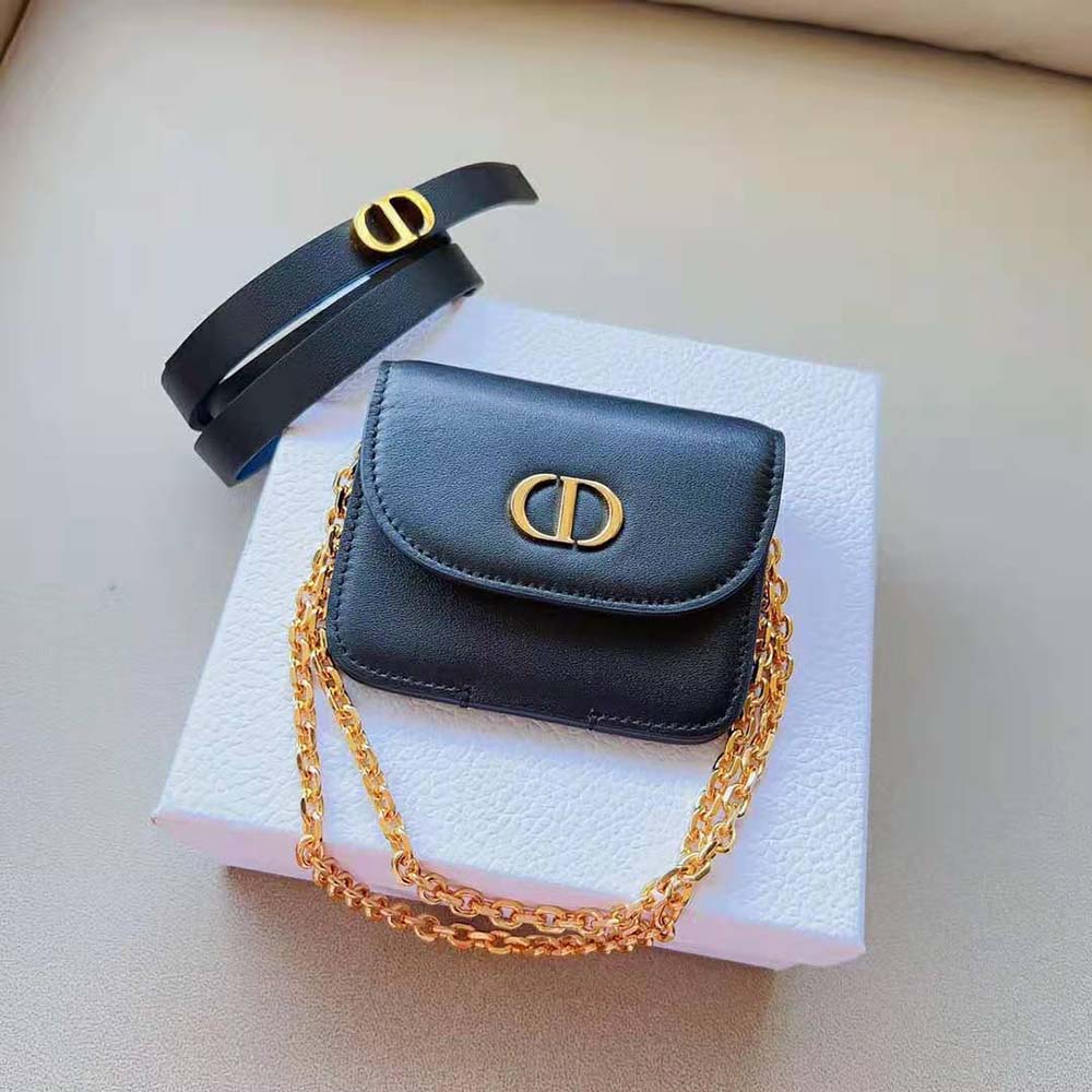 Dior Women 30 Montaigne Removable Pouch Belt Black Smooth Calfskin 20 MM - image 5