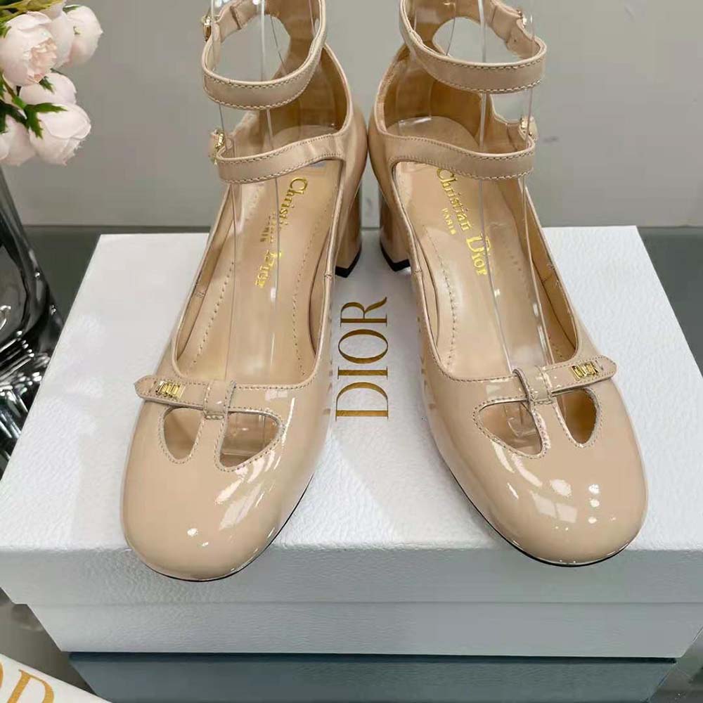 Dior Women Aime Dior Ballerina Pump Nude Patent Calfskin - image 4