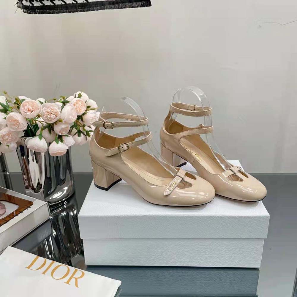 Dior Women Aime Dior Ballerina Pump Nude Patent Calfskin - image 5