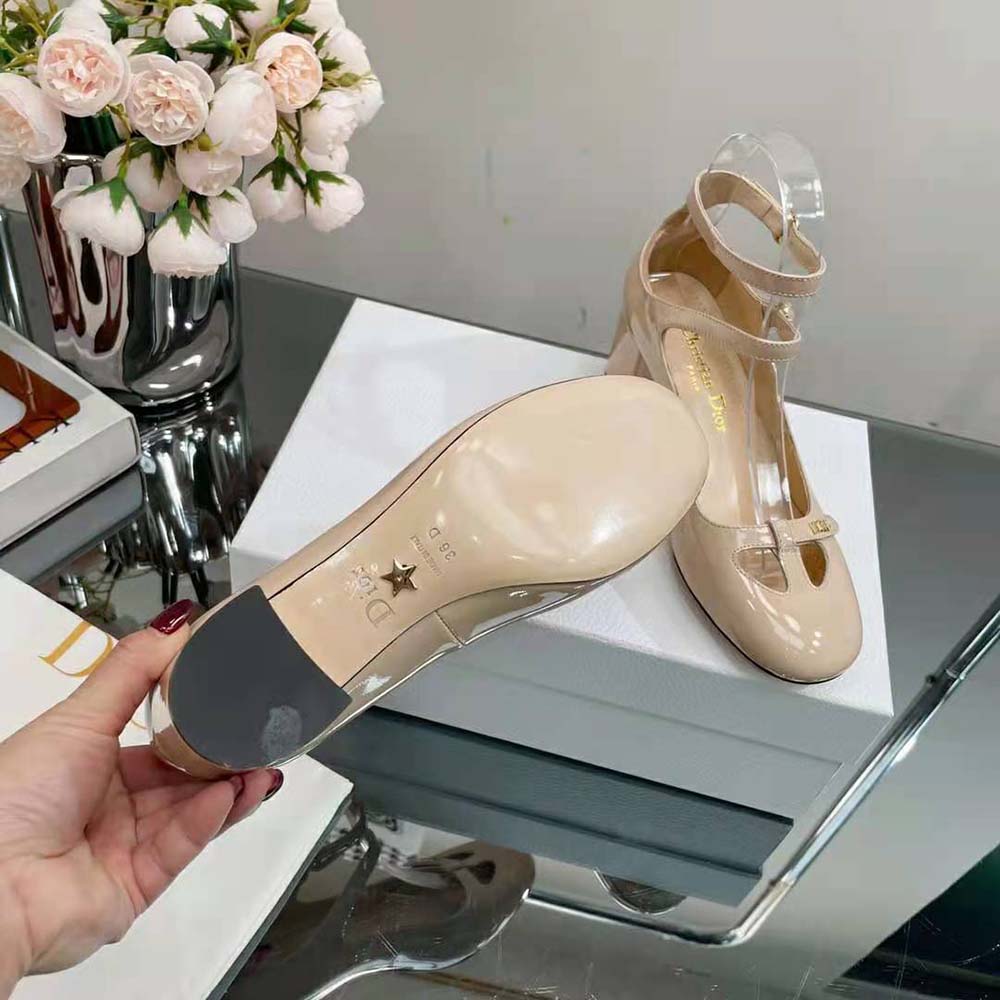 Dior Women Aime Dior Ballerina Pump Nude Patent Calfskin - image 10