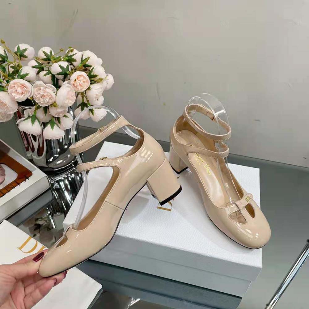 Dior Women Aime Dior Ballerina Pump Nude Patent Calfskin - image 9