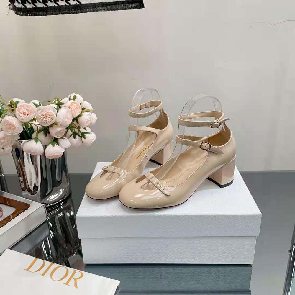Dior Women Aime Dior Ballerina Pump Nude Patent Calfskin - image 6