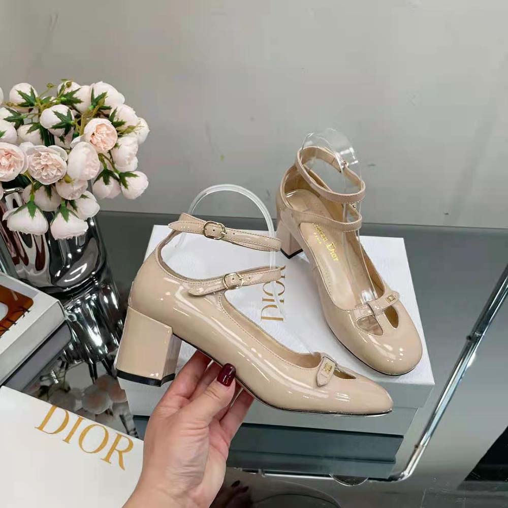 Dior Women Aime Dior Ballerina Pump Nude Patent Calfskin - image 7