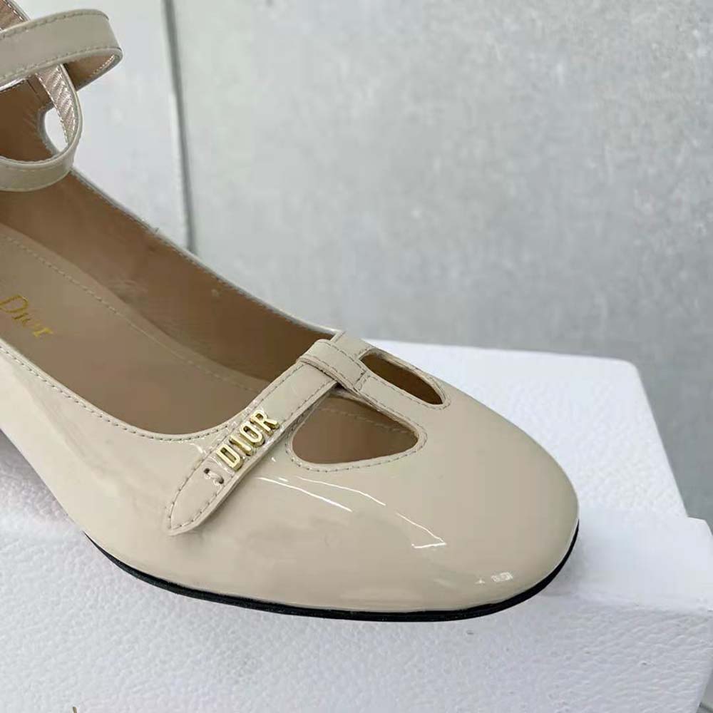 Dior Women Aime Dior Ballerina Pump White Patent Calfskin - image 7
