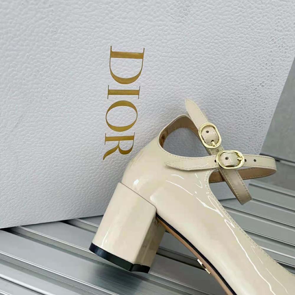 Dior Women Aime Dior Ballerina Pump White Patent Calfskin - image 8