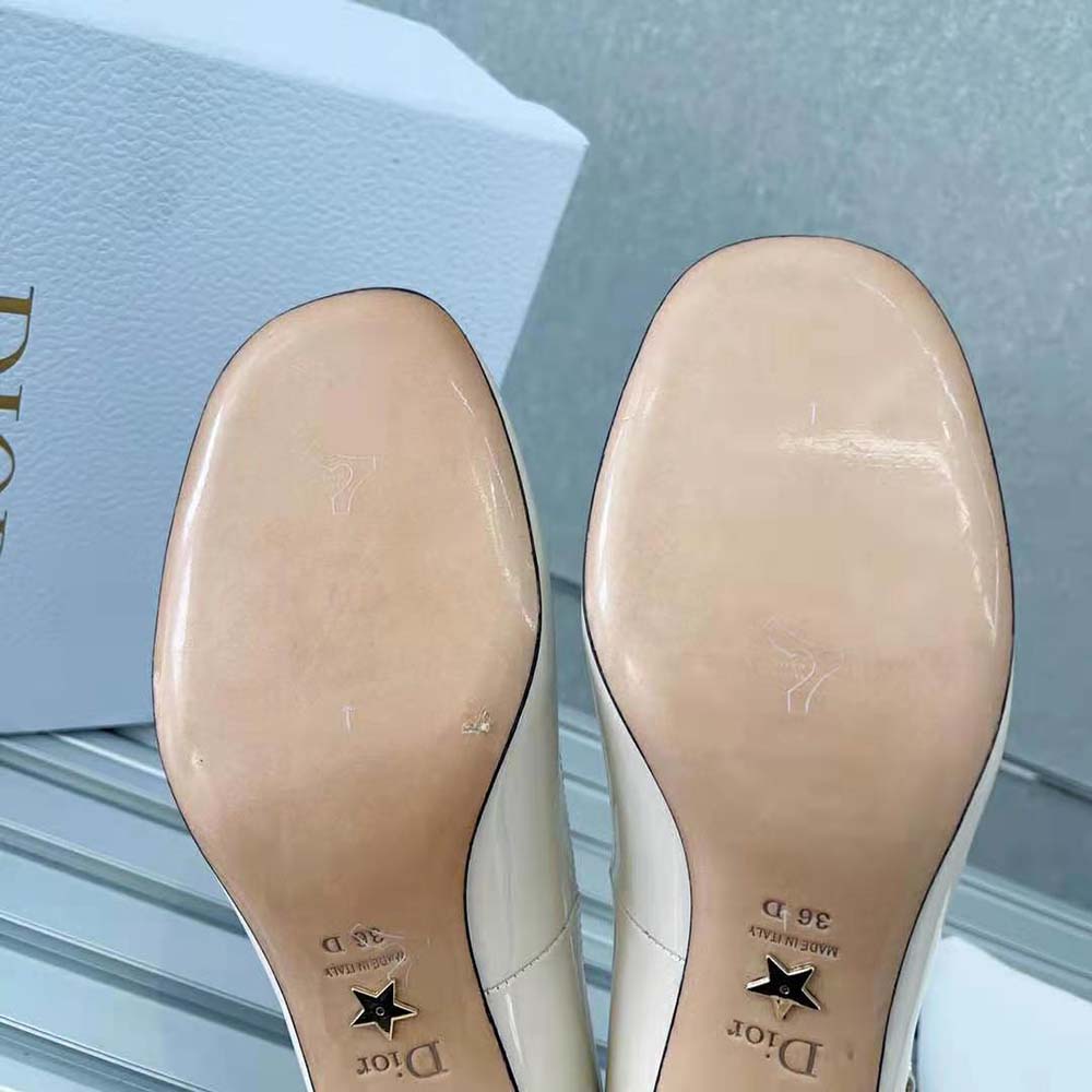 Dior Women Aime Dior Ballerina Pump White Patent Calfskin - image 9