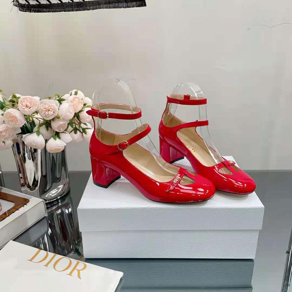 Dior Women Aime Dior Pump Red Patent Calfskin - image 4