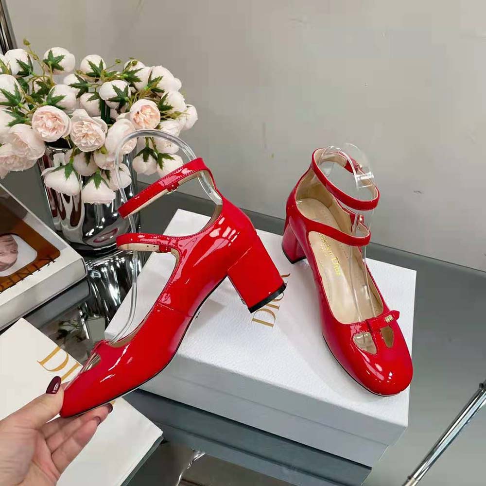 Dior Women Aime Dior Pump Red Patent Calfskin - image 8