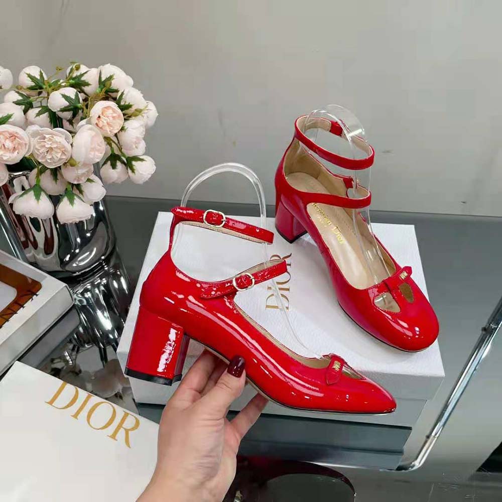 Dior Women Aime Dior Pump Red Patent Calfskin - image 7