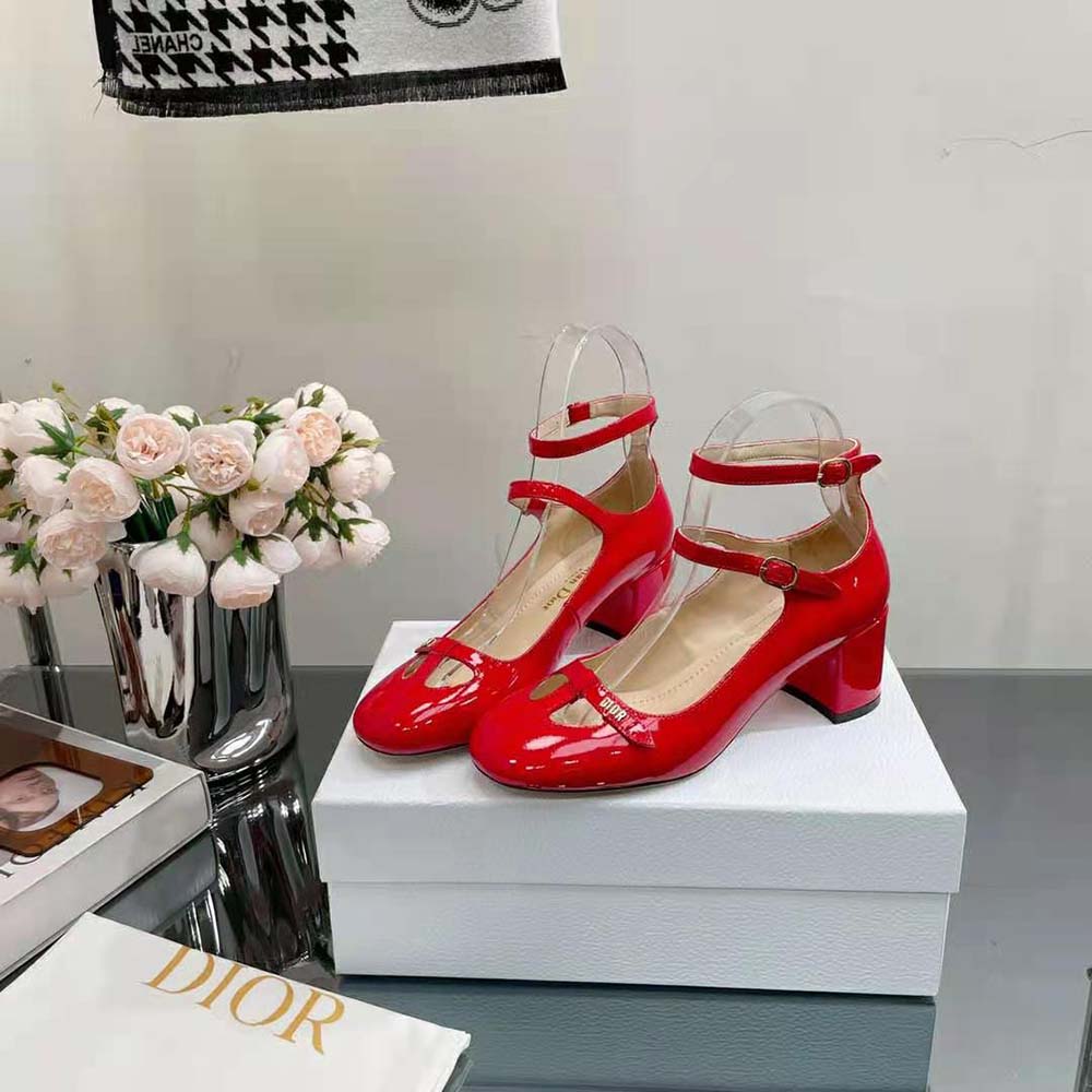 Dior Women Aime Dior Pump Red Patent Calfskin - image 5