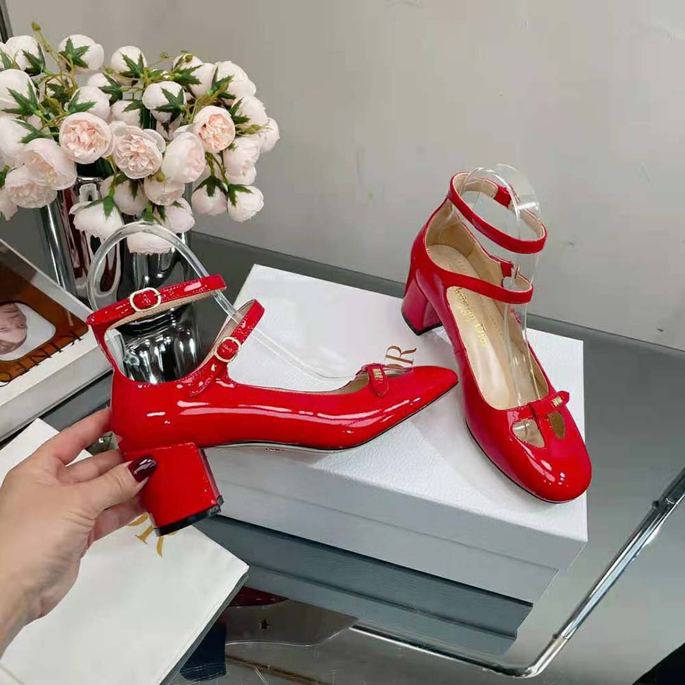 Dior Women Aime Dior Pump Red Patent Calfskin - image 9