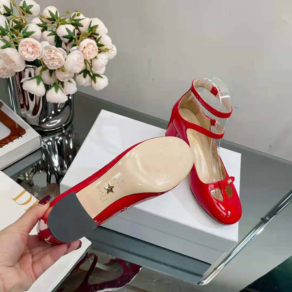 Dior Women Aime Dior Pump Red Patent Calfskin - image 10