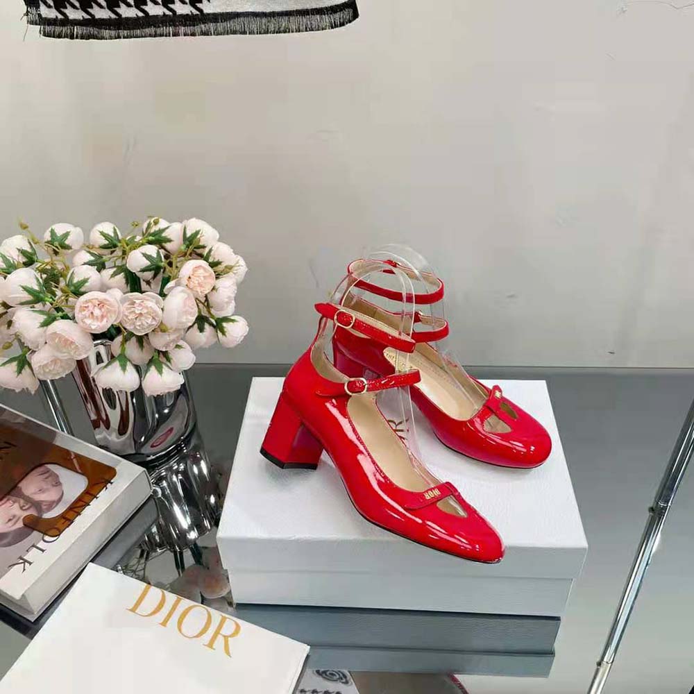 Dior Women Aime Dior Pump Red Patent Calfskin - image 6