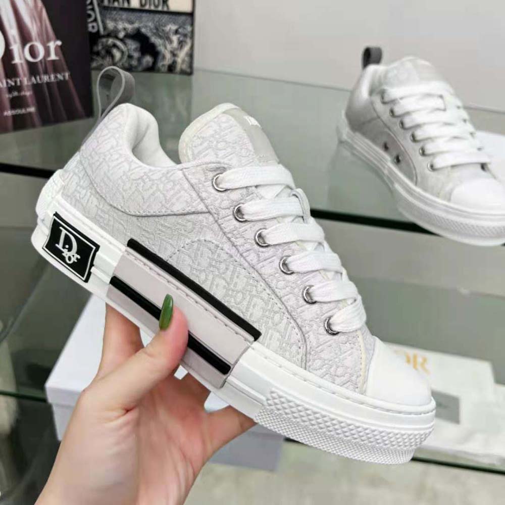 Dior Men B23 Skater Sneaker Cream Dior Oblique Jacquard - image 7